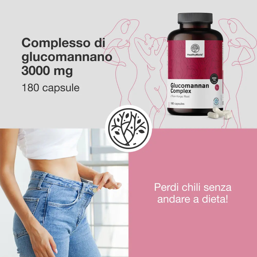 Complesso di glucomannano 3000 mg