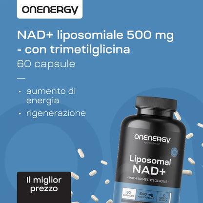 NAD+ liposomiale 500 mg - con trimetilglicina