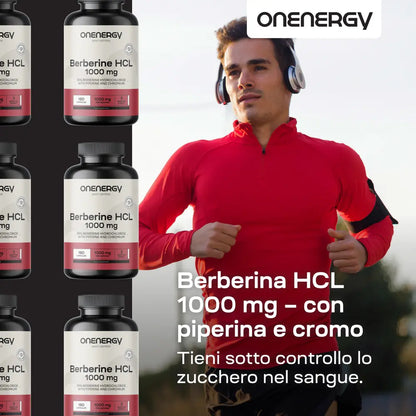 Berberina HCL 1000 mg - con piperina e cromo